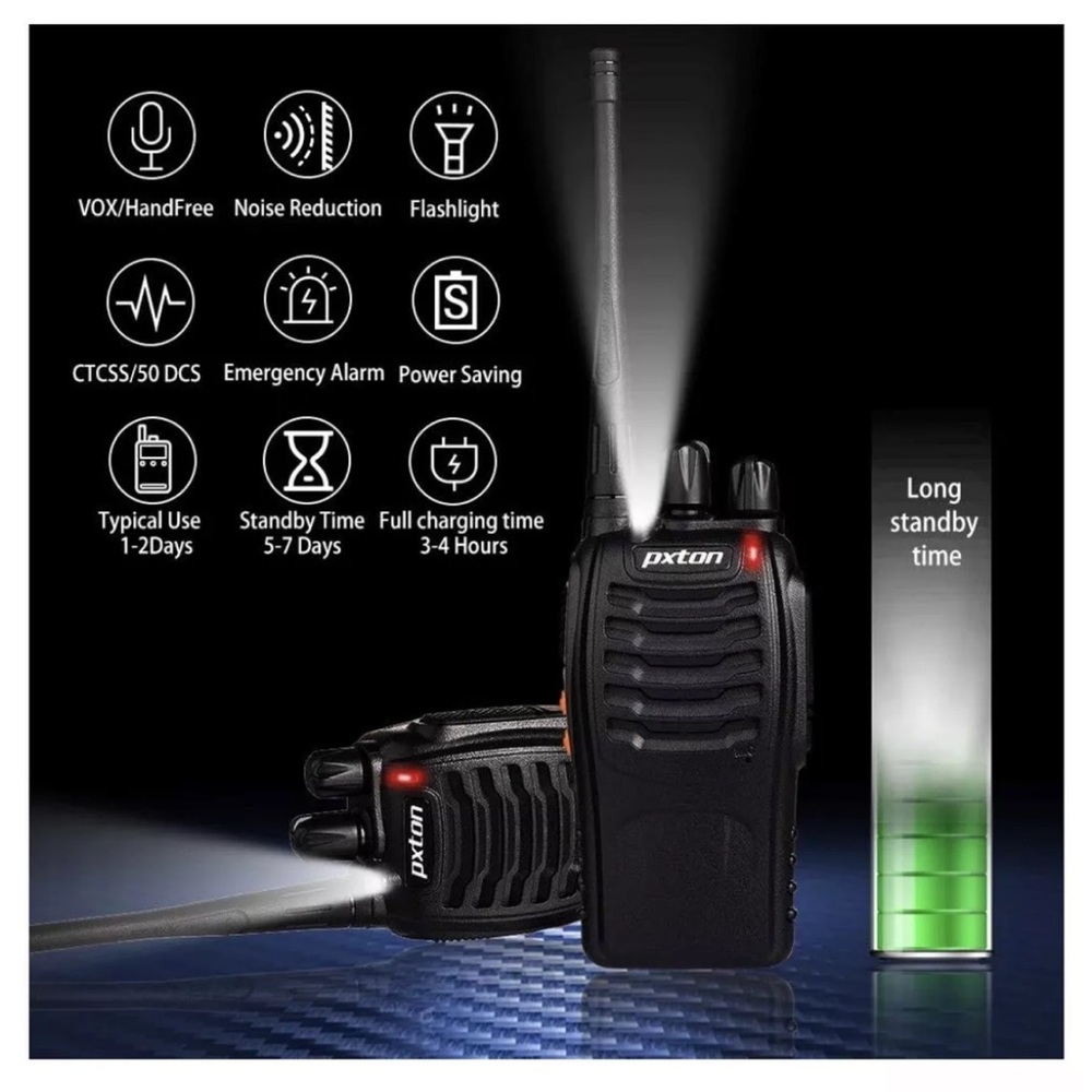 Walkie Talkies Long Range for Adults with Earpieces,16 Channel Walky Talky 4 PCK